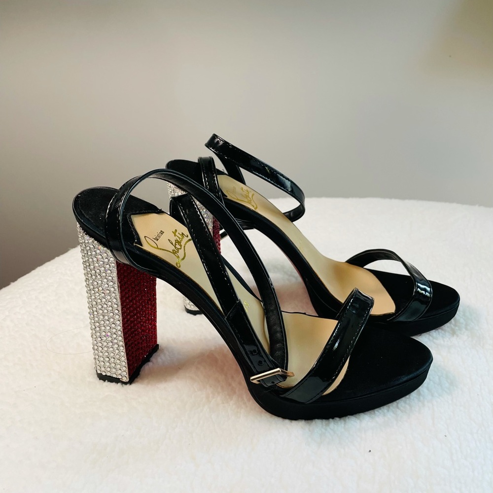 Open sandals with bedazzled heels - Picture 2 of 6